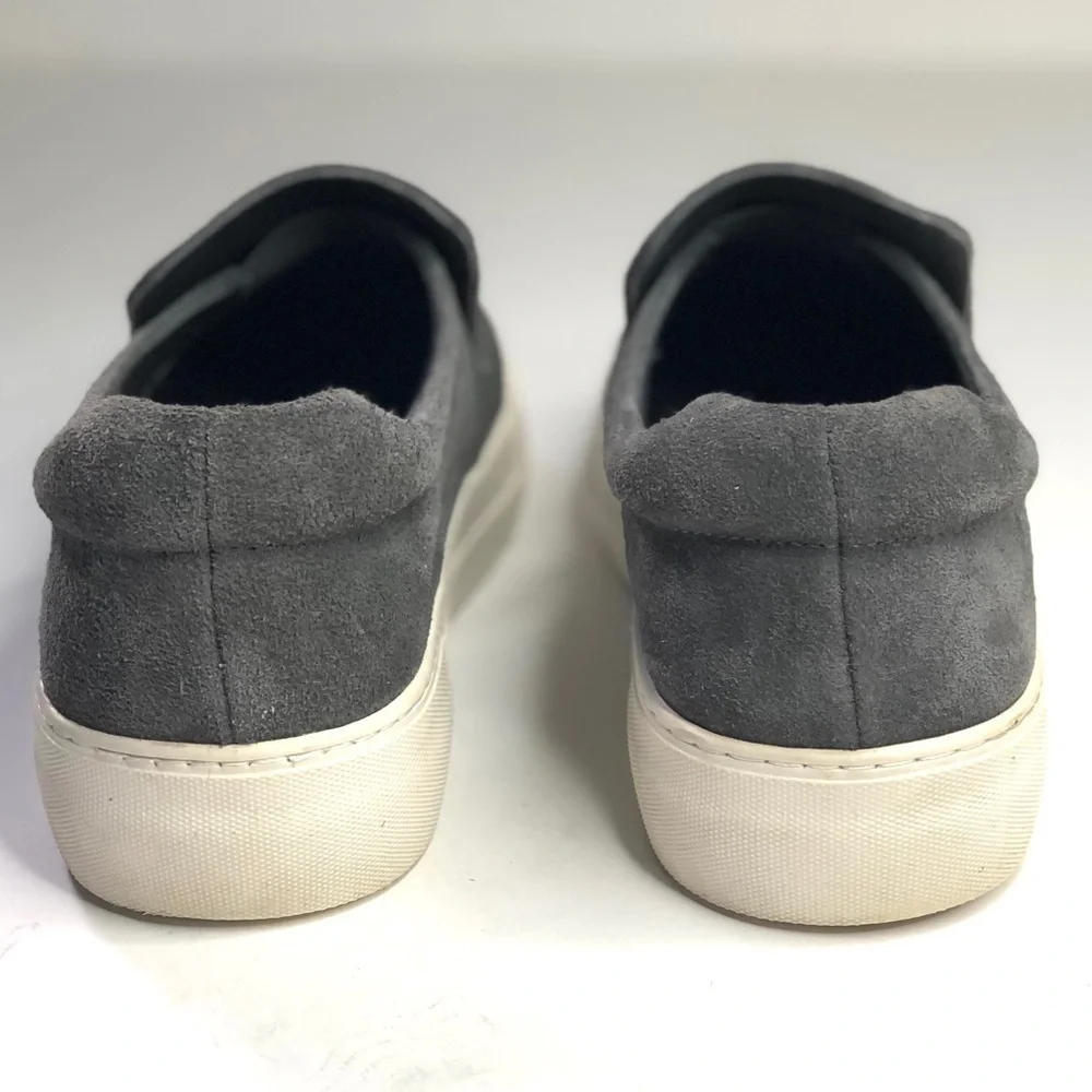 J/Slides Acer grey suede slip on platform sneakers size 8.5